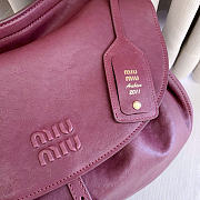 Kitlife Miu Miu Rendez-vous Burgundy Leather Bag 5BC219 39.5x33x15cm - 2