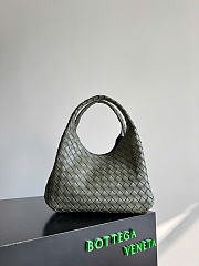 Kitlife Bottega Veneta Campana Shoulder Bag Green Khaki 844249 33x20x16.5cm - 1
