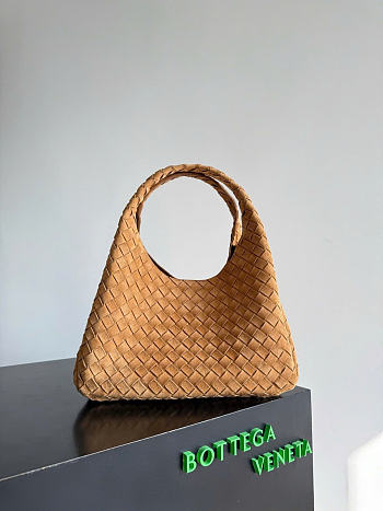 Kitlife Bottega Veneta Campana Shoulder Bag Beige Suede 844249 33x20x16.5cm 