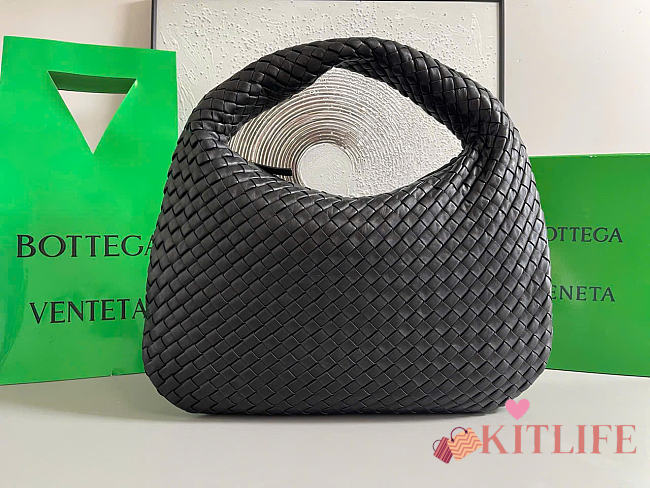 Kitlife Bottega Veneta Campana Medium Shoulder Bag Black 856737 44x28x5cm - 1