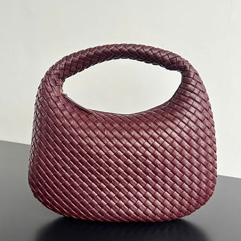 Kitlife Bottega Veneta Campana Medium Shoulder Bag Burgundy 856737 44x28x5cm