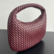 Kitlife Bottega Veneta Campana Medium Shoulder Bag Burgundy 856737 44x28x5cm - 4