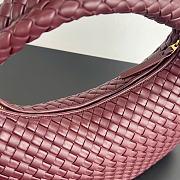 Kitlife Bottega Veneta Campana Medium Shoulder Bag Burgundy 856737 44x28x5cm - 2