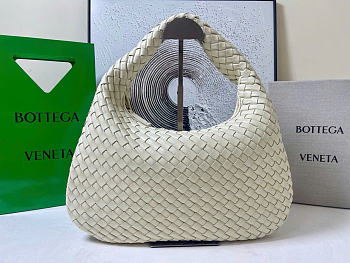 Kitlife Bottega Veneta Campana Medium Shoulder Bag White 856737 44x28x5cm