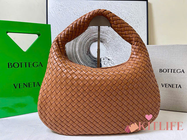 Kitlife Bottega Veneta Campana Medium Shoulder Bag Brown 856737 44x28x5cm  - 1
