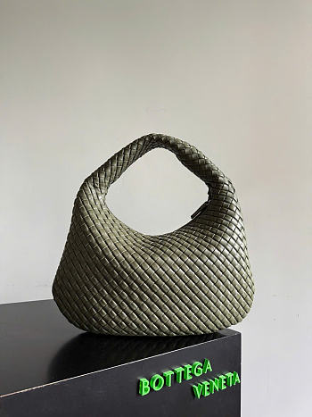 Kitlife Bottega Veneta Campana Medium Shoulder Bag Green Khaki 856737 44x28x5cm