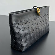 Kitlife Bottega Veneta Andiamo Boat Pouch Black 876344 31x16x8cm - 5