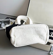 Kitlife Chanel Terry Cotton CC Beach Tote Towel Set Black White 35x42x21cm - 3