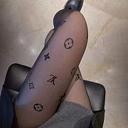 Kitlife Louis Vuitton Monogram-print Sheer Tights Black - 3