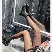 Kitlife Louis Vuitton Monogram-print Sheer Tights Black - 2