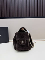Kitlife Chanel 25C Drawstring Mini Handbag Dark Brown Sheepskin AS5631 20x22x12.5cm  - 6
