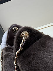 Kitlife Chanel 25C Drawstring Mini Handbag Dark Brown Sheepskin AS5631 20x22x12.5cm  - 3
