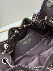 Kitlife Chanel 25C Drawstring Mini Handbag Dark Brown Sheepskin AS5631 20x22x12.5cm  - 2
