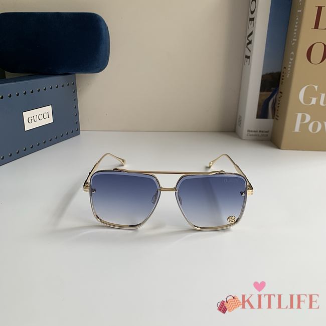 Kitlife Gucci 2026 Metal-frame Sunglasses Blue Gradient - 1
