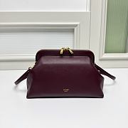 Kitlife Celine Small Doctor Pouch In Burgundy Supple Calfskin 27.5x15x14cm - 1