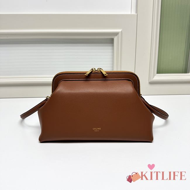 Kitlife Celine Small Doctor Pouch In Brown Supple Calfskin 27.5x15x14cm  - 1