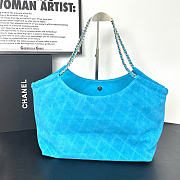 Kitlife Chanel 26M Coco Beach Tote Bag Blue 41x31cm - 4