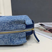 Kitlife Chanel Zipped Large Pouch Blue Denim 39.5x25.5x8.5cm - 4