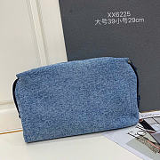 Kitlife Chanel Zipped Small Pouch Blue Denim 29.5x18.5x7.5cm - 4
