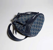 Kitlife Gucci Venice Small Bucket Bag Dark Blue GG Denim ‎875237 21x23.5x14cm - 4