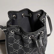Kitlife Gucci Venice Small Bucket Bag Black GG Denim ‎875237 21x23.5x14cm - 3