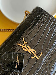 Kitlife Saint Laurent Black Crocodile Leather Sunset Bag With Gold Hardware 442906 22x8x16cm  - 5