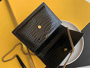 Kitlife Saint Laurent Black Crocodile Leather Sunset Bag With Gold Hardware 442906 22x8x16cm  - 4