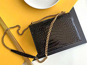 Kitlife Saint Laurent Black Crocodile Leather Sunset Bag With Gold Hardware 442906 22x8x16cm  - 2