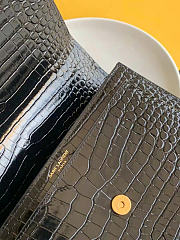 Kitlife Saint Laurent Black Crocodile Leather Sunset Bag With Gold Hardware 442906 22x8x16cm  - 3