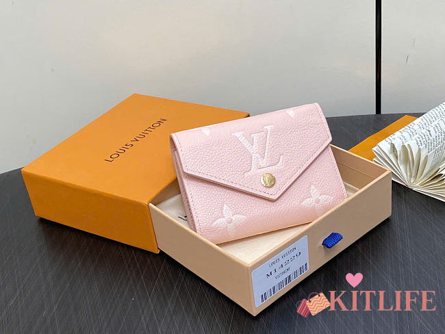Kitlife Louis Vuitton Victorine Wallet Pink Monogram Empreinte M14229 12x9.5x1.5cm - 1