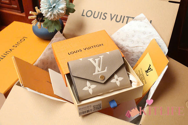 Kitlife Louis Vuitton Victorine Wallet Gray Monogram Empreinte M81861 12x9.5x1.5cm  - 1