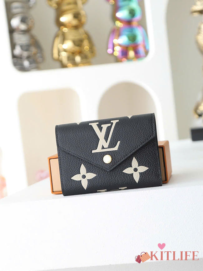 Kitlife Louis Vuitton Victorine Wallet Black Monogram Empreinte M80968 12x9.5x1.5cm  - 1