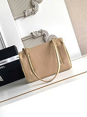 Kitlife Chanel 26P Flap Bag Beige Grained Shiny Calfskin AS6130 15x22x7cm - 4