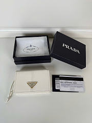 Kitlife Prada Prada Snap-closure Short Wallet White 1MV021 11.2x8.5cm - 1