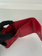 Kitlife Prada Saffiano Red Leather Wallet 1MH043 10x8.5cm - 6