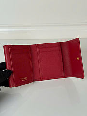 Kitlife Prada Saffiano Red Leather Wallet 1MH043 10x8.5cm - 5
