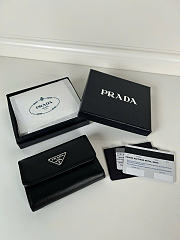 Kitlife Prada Saffiano Black Leather Wallet 1MH025 10x8.5cm  - 1