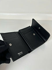 Kitlife Prada Saffiano Black Leather Wallet 1MH025 10x8.5cm  - 3