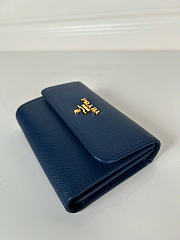 Kitlife Prada Saffiano Dark Blue Leather Wallet 1MH025 10x8.5cm  - 5