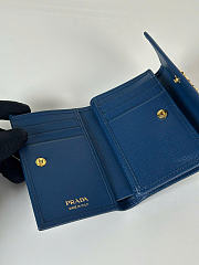 Kitlife Prada Saffiano Dark Blue Leather Wallet 1MH025 10x8.5cm  - 3