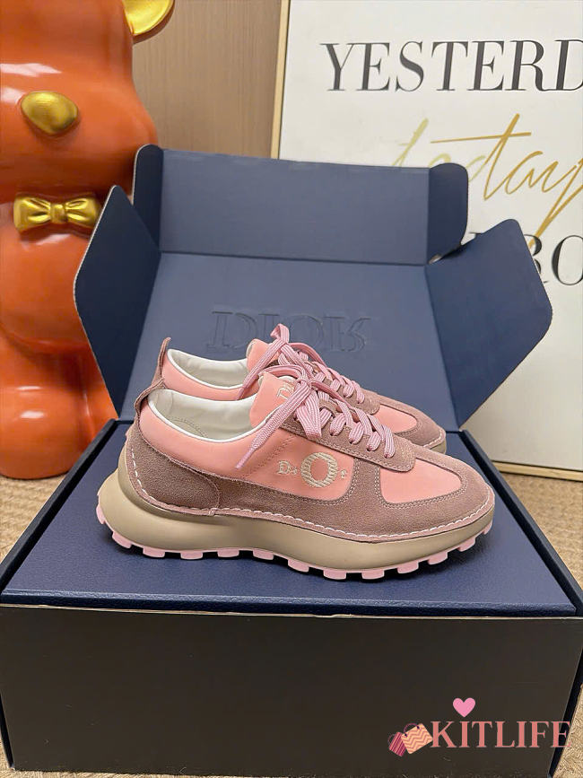 Kitlife Dior Squash Sneaker Rose Tendre Suede Calfskin and Technical Fabric - 1