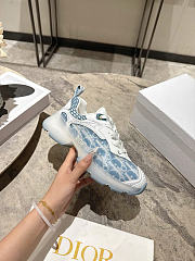 Kitlife Dior Vibe Sneaker White & Blue Dior Oblique Technical Fabric and Transparent Rubber - 1