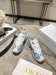Kitlife Dior Vibe Sneaker White & Blue Dior Oblique Technical Fabric and Transparent Rubber - 5