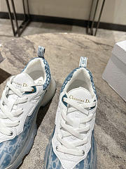 Kitlife Dior Vibe Sneaker White & Blue Dior Oblique Technical Fabric and Transparent Rubber - 4