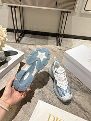 Kitlife Dior Vibe Sneaker White & Blue Dior Oblique Technical Fabric and Transparent Rubber - 3