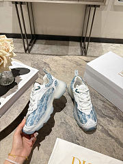 Kitlife Dior Vibe Sneaker White & Blue Dior Oblique Technical Fabric and Transparent Rubber - 2