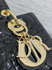 Kitlife Dior Lady Black Patent Cannage Calfskin Bag 24cm - 3