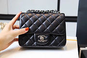 Kitlife Chanel Classic Mini Flap Bag Black 13.5x17x8cm - 1