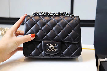 Kitlife Chanel Classic Mini Flap Bag Black 13.5x17x8cm
