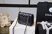 Kitlife Chanel Classic Mini Flap Bag Black 13.5x17x8cm - 6